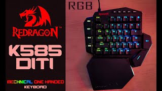 Full customizable one handed keyboard I Reddragon K585 DITI I Unboxing and Review [upl. by Romulus]