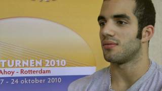 Danell Leyva Interview  After Podium Training  2010 World Artistic Gymnastics Championships [upl. by Ialokin652]