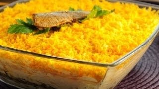 Очень вкусный салат со шпротами Попробуйте новинку салат со шпротами [upl. by Hewes]