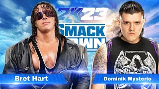 WWE 2K23  Bret Hart VS Dominik Mysterio  WWE SmackDown [upl. by Gnohc395]