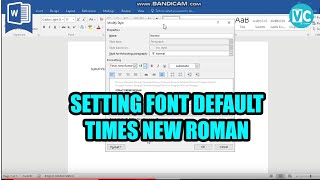 Mengatur Font Times New Roman secara Default di Microsoft Word [upl. by Arekahs]