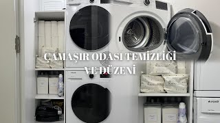 ÇAMAŞIR ODASI DÜZENLEME ✨  DETAYLI KURUTMA MAKİNESİ VE ÇAMAŞIR MAKİNESİ TEMİZLİĞİ 🧼 [upl. by Ecirum]