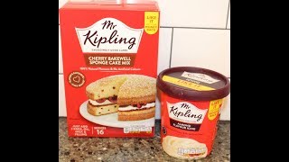 Mr Kipling Cherry Bakewell Sponge Cake Mix amp Almond Flavour Icing Review [upl. by Etak]