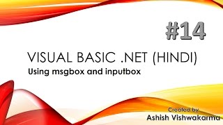 using MsgBox and Inputbox functions in Visual Basic NET hindi [upl. by Enomal218]