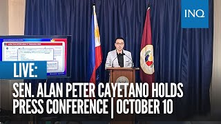 LIVE Sen Alan Peter Cayetano holds press conference  October 10 [upl. by Standing]