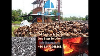 Xingyuan Group coconut shell charcoal making furnace [upl. by Wyly]