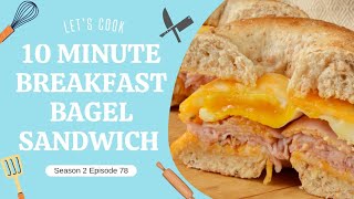 10 Minute Breakfast Bagel Sandwich [upl. by Ardnajela]