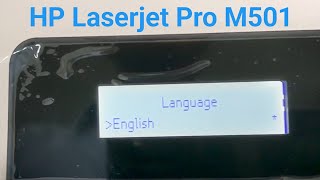 hp laserjet pro M501 Language setting [upl. by Kcim973]