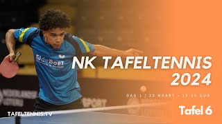 NK Tafeltennis 2024 Dag 1  Tafel 6 [upl. by Ruddy]