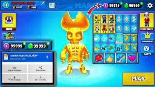 🐻 APK MOD STUMBLE GUYS MULTIPLAYER GEMAS INFINITAS SKIN NA PARTIDA EMOTES FUNCIONANDO testando [upl. by Avi]