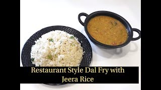 Restaurant Style Dal Fry Recipe with Jeera Rice  Simple and Easy Dal Fry Recipe  Jeera Rice [upl. by Annohs]