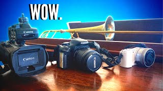 Canon XA11 Canon EOS T2i Sony A5100 Camera Review [upl. by Howund]