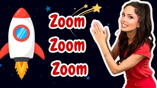 Zoom Zoom Zoom Were Going to the Moon  Fun Song for Kids [upl. by Nnaxor636]