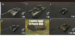 T Series Tanks in PANZER WAR [upl. by Sergias]