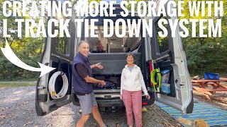 CREATING MORE STORAGE WITH LTrack TIE DOWN SYSTEM FOR ALL RVs TOUR OF 2022 PLEASUREWAY ONTOUR 20 [upl. by Adianez70]