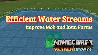 Efficient Water Stream for Mob and Iron Farms in Minecraft [upl. by Lotte920]