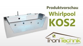 TroniTechnik  Whirlpool Badewanne KOS 2 179cm x 85cm [upl. by Nnaaihtnyc]