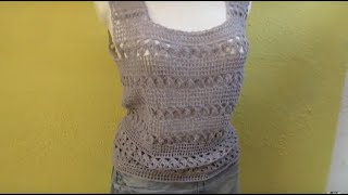 PARTE 2 DE 2 BLUSA DE CIRCULOS TEJIDA A CROCHET  Labores Angélika [upl. by Errot]