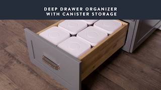 Cardell Cabinetry® Deep Drawer Organizer with Canister Storage [upl. by Ahgem]