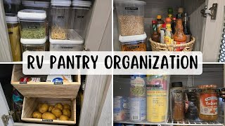 Rv Pantry Organization From Walmart  Maximizing Small Rv Pantry Space [upl. by Thgiled]