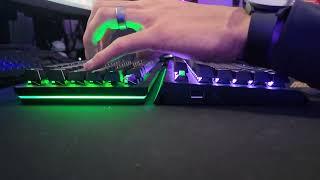 Sound Test  Razer Blackwidow Elite Green vs Razer Huntsman Elite Purple [upl. by Atteugram]