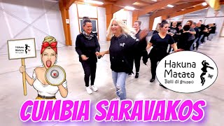 CUMBIA SARAVAKOS linedance ballidigruppo ballidigruppohakunamatatap181 [upl. by Virge]