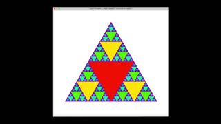 Colorful Sierpinski Triangle Animation  Python Turtle Project [upl. by Shaine]