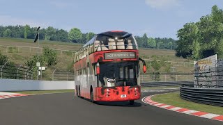 Driving a doubledecker bus on the Nürburgring Nordschleife  BeamNGdrive [upl. by Ydnew]