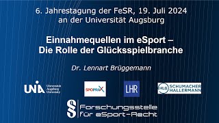 6 Jahrestagung der FeSR 2024  Die Rolle der Glücksspielbranche Dr Lennart Brüggemann HLB [upl. by Derk]