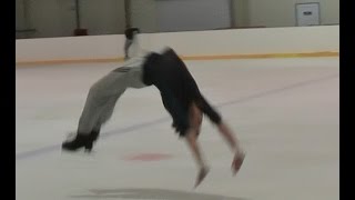 Acrobatic on ice practice [upl. by Ennahteb]