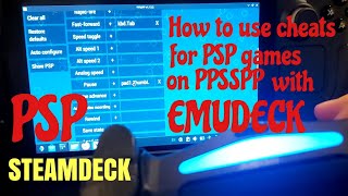 Steamdeck how to use cheats with PSP games PPSSPP working on deck [upl. by Carri]