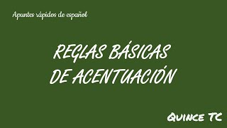 Reglas de acentuación [upl. by Narton]