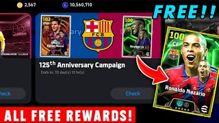 eFootball™ 2025 New Fc Barcelona 125th Anniversary Campaign Rewards  MSN Club Packs Coins [upl. by Smart]