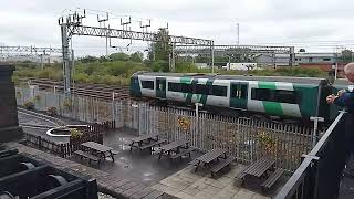 Trains at Crewe Station Filmed from Crewe Heritage Centre 220723 [upl. by Belshin]