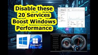 Slow Windows Disable 20 services to increase performance  Windows 10  11 [upl. by Eneluqcaj625]