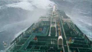 Tanker in big storm [upl. by Erdnoed]