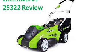 Greenworks 25322 Cordless Lawn Mower Review [upl. by Yensehc913]