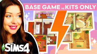 Base Game vs Kits Only Build Challenge in The Sims 4 [upl. by Cynth]