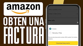 Cómo obtener una factura en la aplicación de Amazon 2024 Tutorial fácil [upl. by Annig]