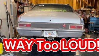 Installing a 3 inch exhaust kit on a 74 Chevy Nova [upl. by Leesen46]