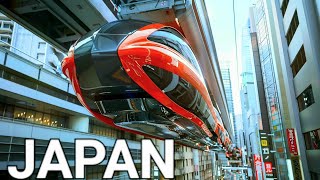 🇯🇵 TOKYO JAPAN FUTURISTIC JAPAN UPSIDEDOWN TRAIN RIDING THE WORLDS LONGEST SKY TRAIN CHIBA [upl. by Fields683]