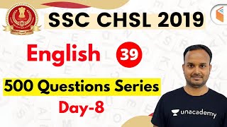 730 PM  SSC CHSL 2019  English by Sanjeev Sir  500 Questions Series Day8 [upl. by Ahtis828]