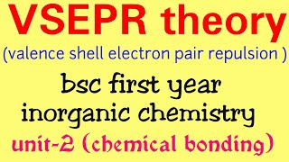 Vsepr theory in hindivsepr theory chemistryBSC first year inorganic chemistry notes in hindi know [upl. by Icyac]