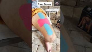 Kinesiology Taping technique for quad pain Leg pain relief for athletes 🔥💯 sports athlete quads [upl. by Gievlos]