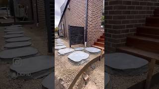 Bluestone steppers landscape construction diy tutorial fyp trending viralvideo youtube like [upl. by Anaej]