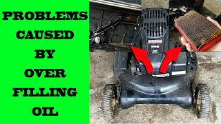 Problems Caused By Overfilling Engine Oil On Your Lawnmower [upl. by Antonio]