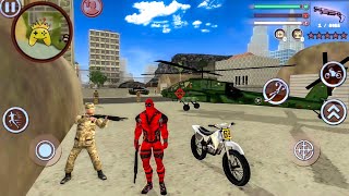 Deadpool Rope Hero Vice Town  Army Soldiers Vs Gangsters  Android Gameplay [upl. by Aretta442]