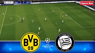 Borussia Dortmund vs Sturm Graz  UEFA Champions League 2425  Full Match  PES Gameplay PC [upl. by Motteo]