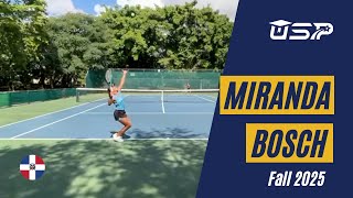 Miranda Bosch  Tennis Recruiting Video  Fall 2025 [upl. by Anileda]