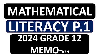 P1 MATHEMATICAL LITERACY GRADE 2024 12 FINAL EXAM PREP THUNDEREDUC KZN [upl. by Sass]